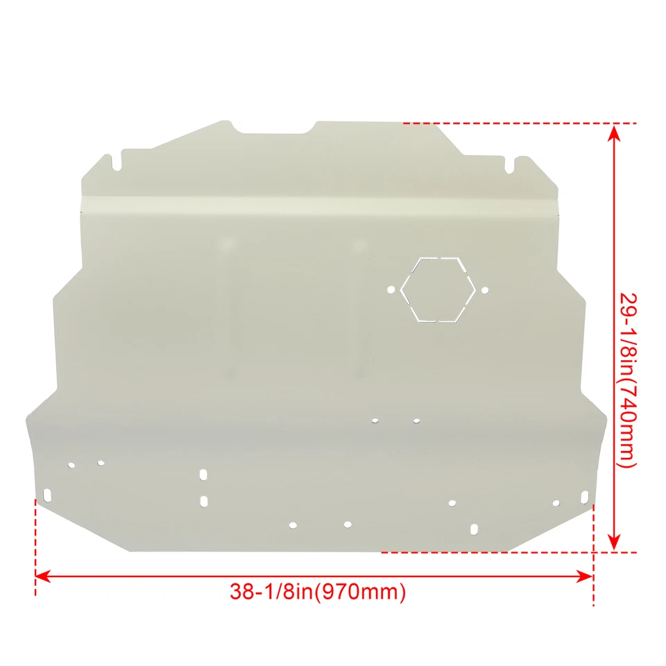 Aluminum Skid Plate Belly Pan For 1999-2010 VW Volkswagen Golf Jetta MK4 Beetle — 第 2/4 张图片