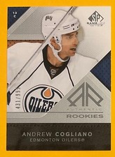 2007-08 ANDREW COGLIANO UD SP GAME USED AUTHENTIC ROOKIE #152 OILERS #431/999