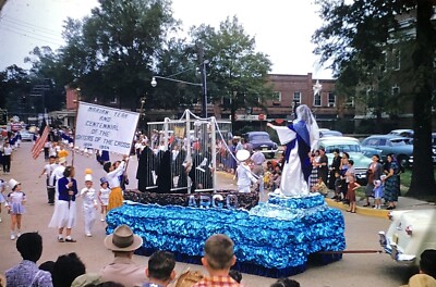 Kodachrome 35mm Red Border Slides 3 1950s Nuns on Parade Float Bel Air Chevy