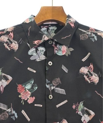 EDUCATION FROM YOUNG MACHINES Casual Shirt BlackxPinkxGreen S 