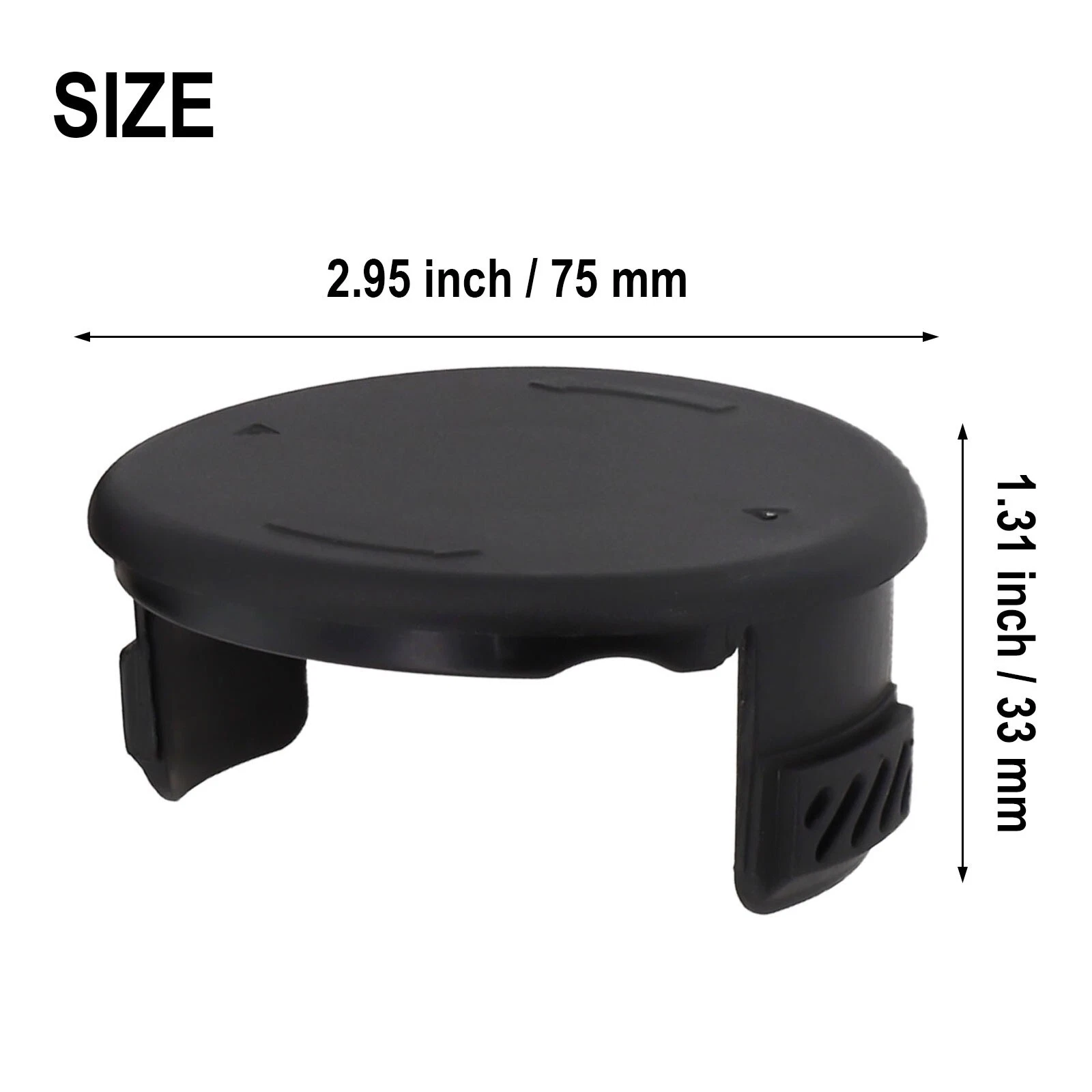 2pcs Spare Grass Eater Spool Cap Covers For Hyper Tough String Trimmer Black USA