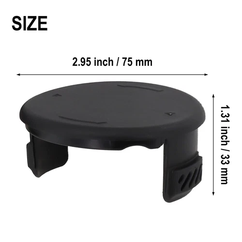 2x Schwarz Grasfresser Spule Kappe Abdeckung für Hyper Tough Trimmer HT19-401-003-06 NEU - Bild 2 von 13