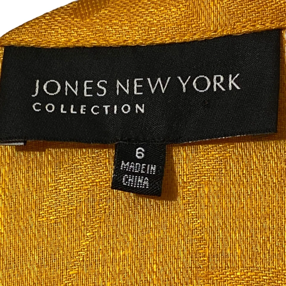 Chaqueta de lino Jones New York talla 6 para mujer Blazer naranja Foto 4 de 4