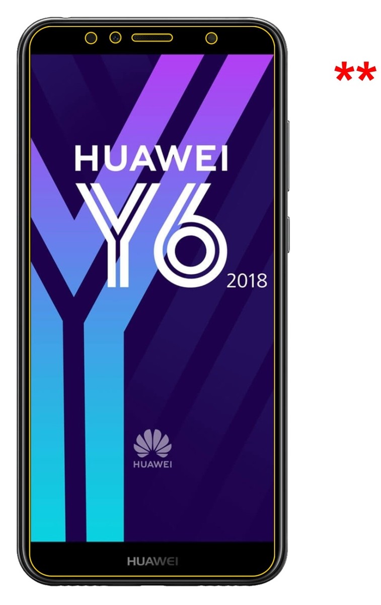 2x Pellicola per Huawei Y7 (2018) Protettiva Protezione Schermo Cristallo dipos