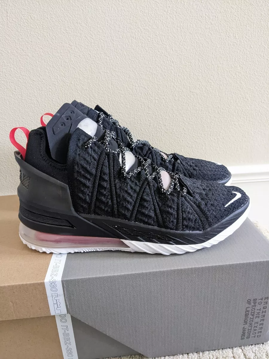 Nike Lebron 18 XVIII Bred Black Red Basketball Sneakers CQ9283-001 Mens Size