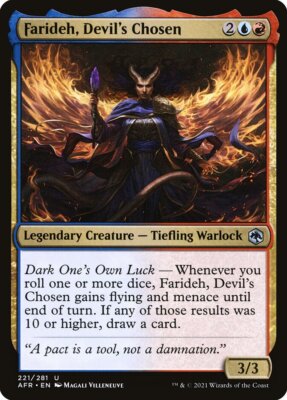 Farideh, Devil's Chosen (221) Adventures in the Forgotten Realms AFR MTG Magic