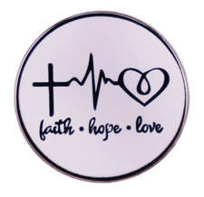 Faith Hope Love Heart Positive Jesus Christ Christian Bible Verse God 1.1" Pin