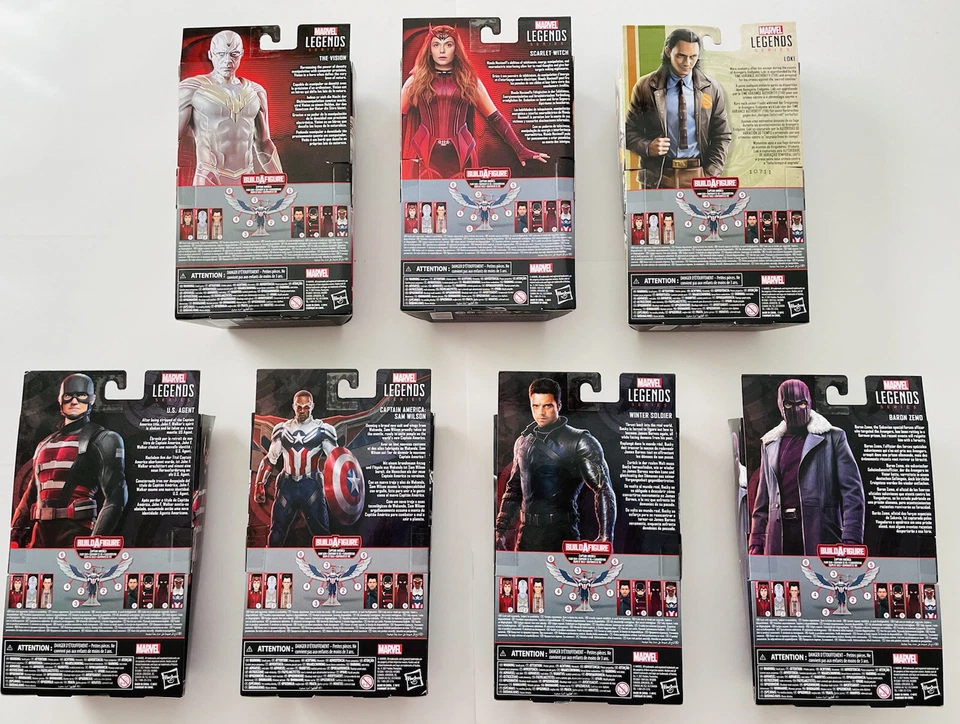 Lote de Marvel Legends Disney+ Wave con Build-A-Figure Capitán América Flight Gear Foto 2 de 4