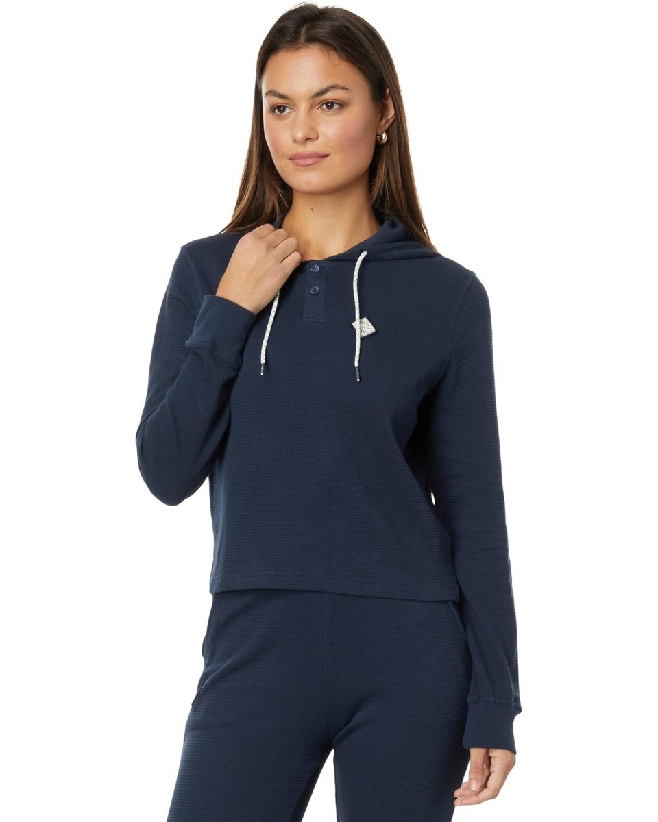 Brand New Womens Salty Crew Tippet Henley Hoodie Dark Navy Size