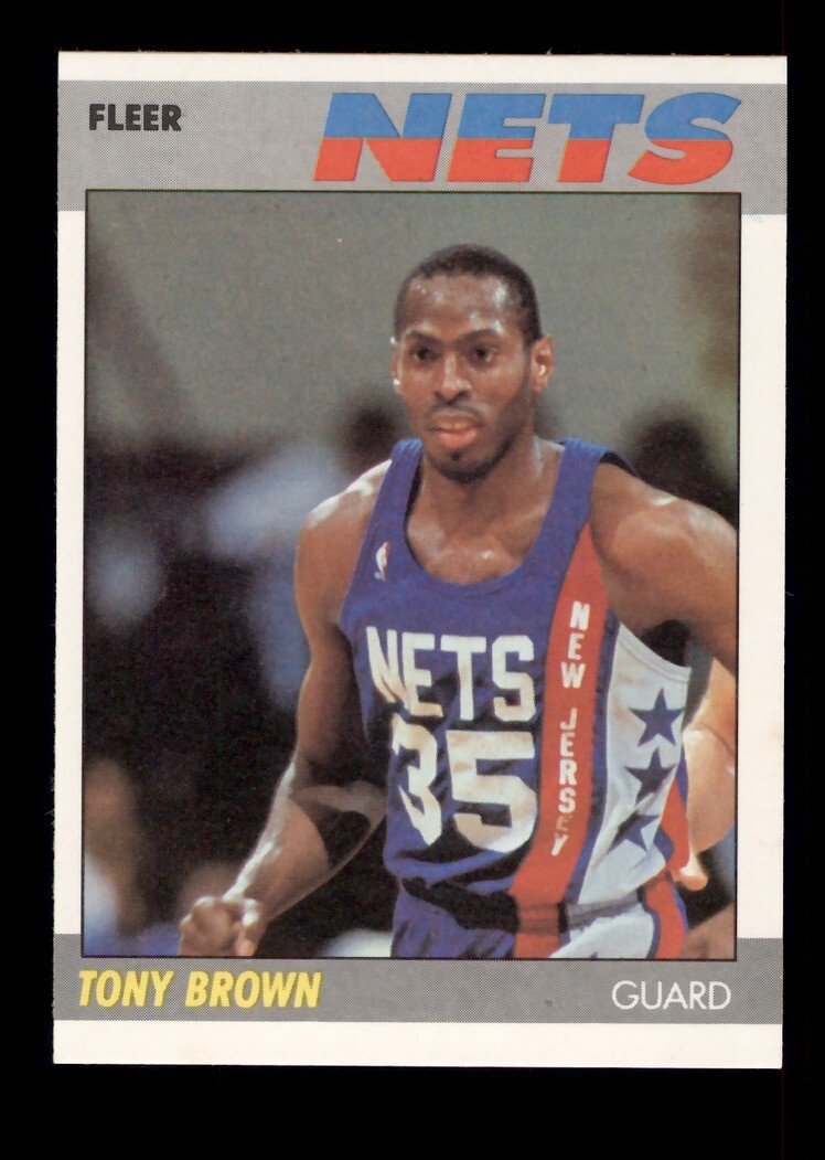 1987-88 FLEER #14 TONY BROWN NEW JERSEY NETS