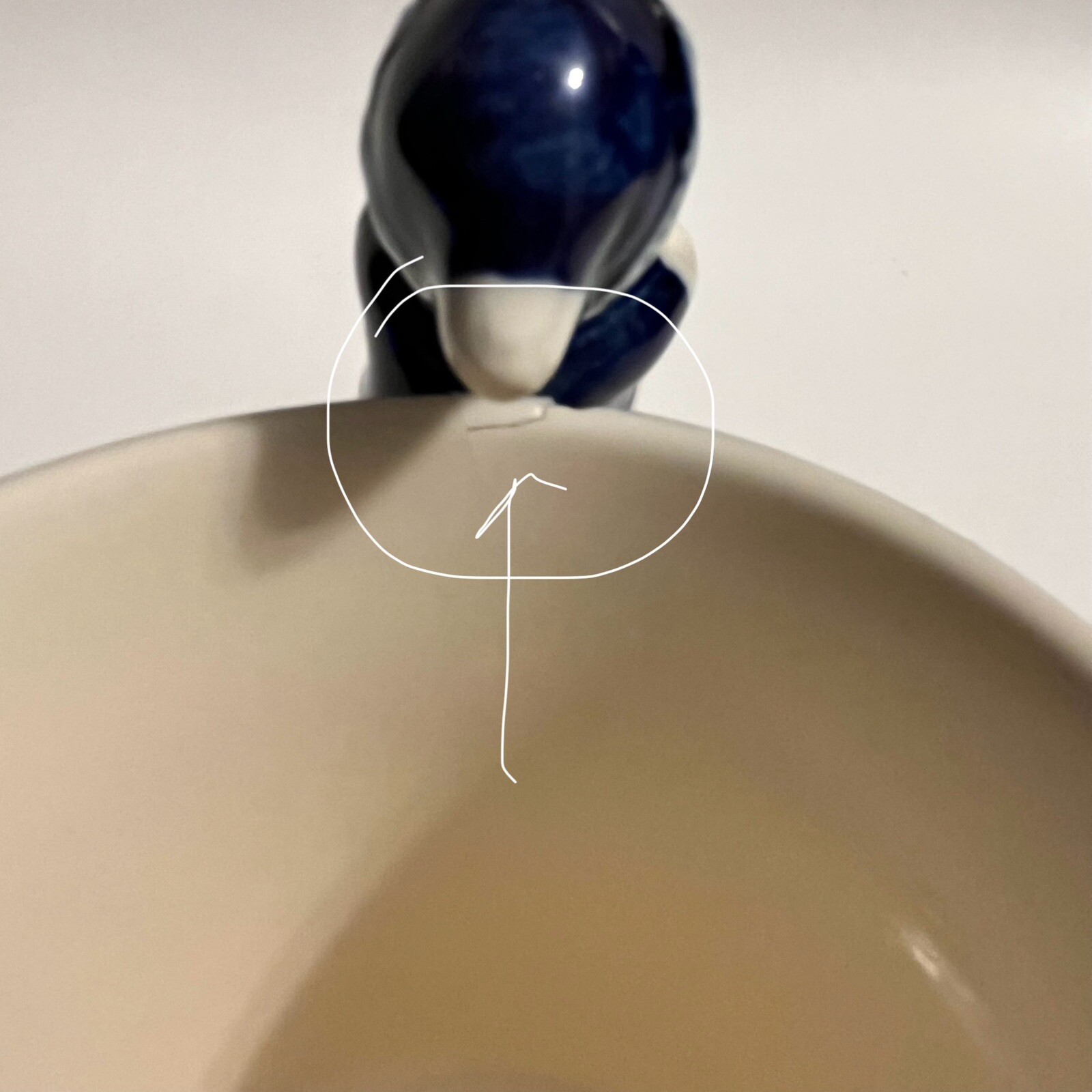 Delft Blue Santa Handle MUG Holland Hand Painted Merry Christmas Delft's Blauw