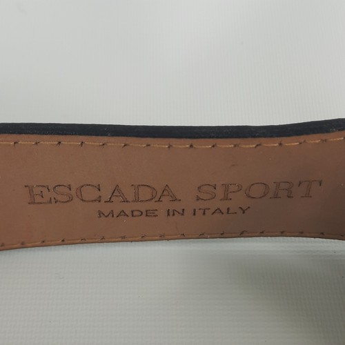 ESCADA SPORT GENUINE BROWN LEATHER BELT WITH GOLD BUCKLE SIZE 28 "MADE IN ITALY - Picture 4 of 7