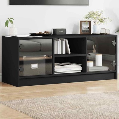 VidaXL Mobile Porta TV Nero – Vetro Temperato – 40x35x17 Cm – Contenitore Per Accessori