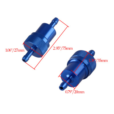 Blue Motorcycle 6mm Gas Fuel Filter Oil Cleaner For Suzuki
