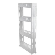 Carrello Cucina Salvaspazio 4 Piani con Rotelle Mobile Scaffale Porta Vivande