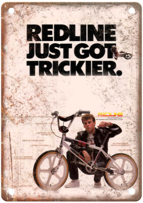 Old School BMX 1984 REDLINE Vintage Magazine Ad Reproduction Metal