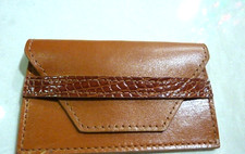 Bryant Park Sutton GENUINE LEATHER & ALLIGATOR Card Holder MADE IN USA