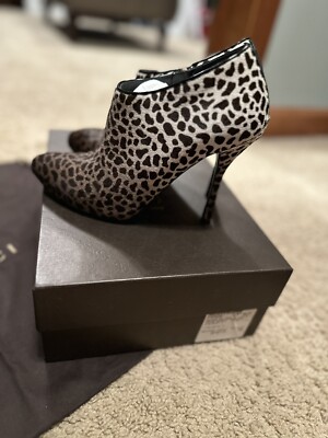 GUCCI PALOMA Leopard Printed Pony Hair Boots W/GG, Size 6US *REDUCED TO $130*