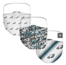 New Philadelphia Eagles set of three face masks
