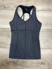 Athleta Equator Racerback Tank Womens Medium Shirt Top Gray Style # 819701