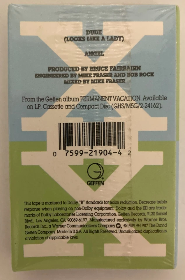 Aerosmith "Dude Looks Like A Lady + ANGEL" Cassette Single RARE SEALED NEW!!!!!! - Image 2 of 3