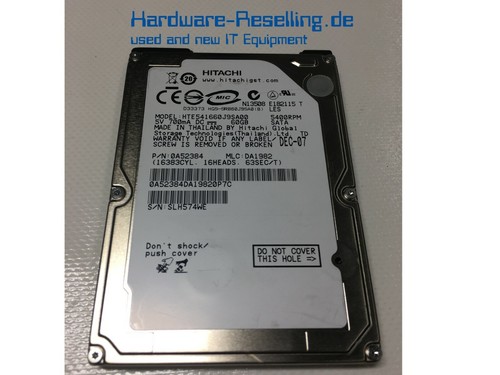 HITACHI SATA 2,5" 60GB 5400RPM 8M Cache 150MB/s HTE541660J9SA00 0A52384