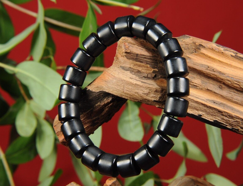 CERTIFIED 66.6g CHINESE HOTAN 100% NATURAL NEPHRITE BLACK JADE BRACELET