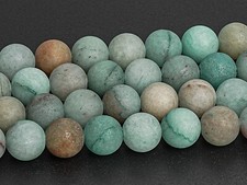 Genuine Natural Matte Green Moss Agate Beads Grade A Round 8MM Loose Beads