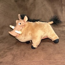 Disney 1994 Mattel Authentic Lion King 8" Pumba Warthog Vinyl Face Plush Body