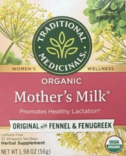 Traditional Medicinals Organic Mothers Milk Herbal Tea 32 Count Bags 05/2026