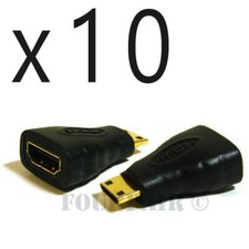 10 Pack HDMI Female to Mini HDMI Male Type C Adapter Converter Digital Camcorder