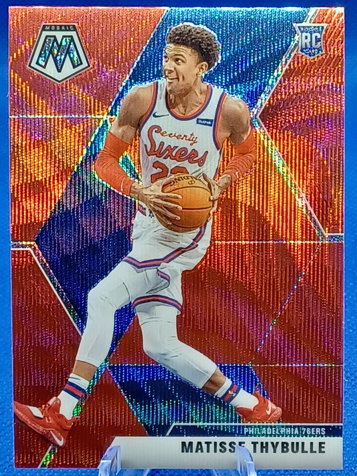 2019-20 Panini Mosaic Matisse Thybulle RC Rookie Card Red Wave Prizm #245 