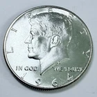 1964 Kennedy Silver Half Dollar 90% Silver GEM AU ABOUT UNCIRCULATED #7960
