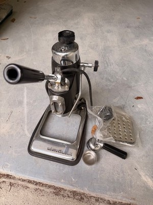 Vintage 50's La Cimbali Microcimbali Espresso Machine, Orange Red