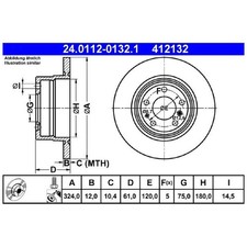 2x Bremsscheibe hinten für BMW 7-er E38 8-er E31 | 26208006