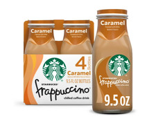 Starbucks Frappuccino Chilled Coffee Drink, Caramel, 4 Count, 9.5 fl oz Bottles