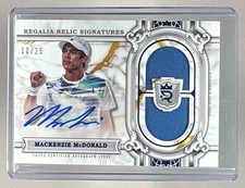 MACKENZIE MCDONALD 2024 Topps Royalty Tennis Regalia Relic Dual AUTO BLUE #d /25