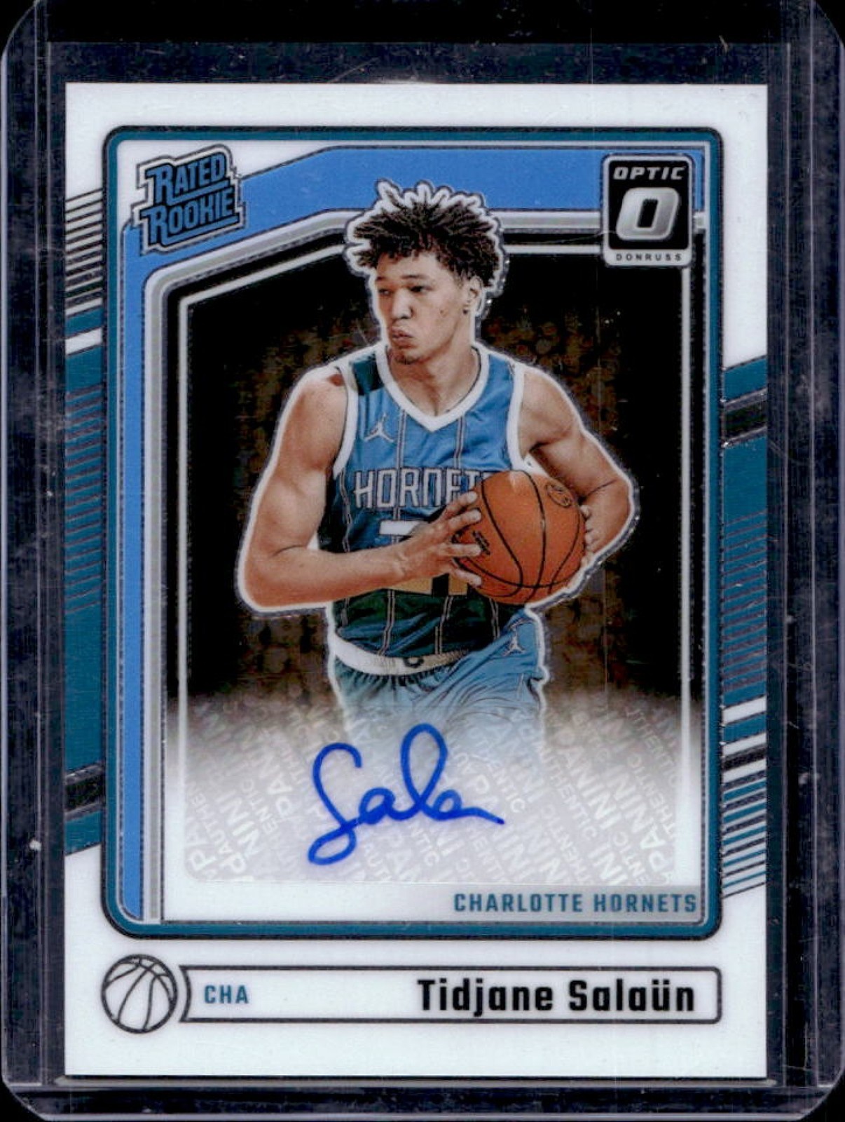 2024-25 Donruss Optic Tidjane Salaun Rated Rookie RC Auto #324 Hornets