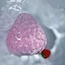 Taba Squishy, Strawberry, Kawaii Squishies PVC Small, Crystal 1 Pack