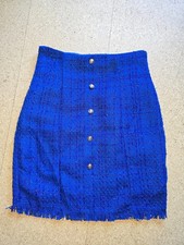 Damen Glitzer Rock royalblau Gr. 36/38