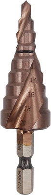 Step Drill Bit for Stainless Steel and Iron, M35 Grade 5% Cobalt HSS-Co, Double
