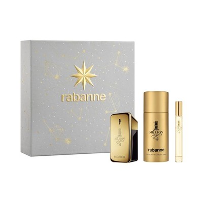 1 Million by Paco Rabanne for Men - 3 Pc Gift Set 1.7oz EDT Spray 0.34oz EDT ...