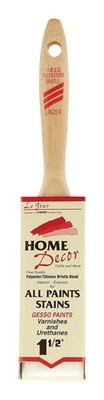 Linzer 1822-15 White Polyester Flat Varnish/Wall Brush 1-1/2 in. (Pack of 12)