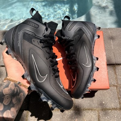 NIKE ALPHA HUARACHE 8 ELITE LAX LACROSSE CLEATS BLACK/GRAY  display picture 3