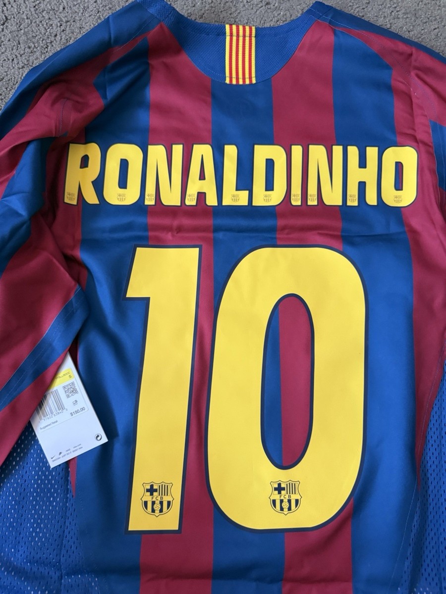 2005 2006 Nike FC Barcelona Reissue Jersey - Ronaldinho - HQ1462