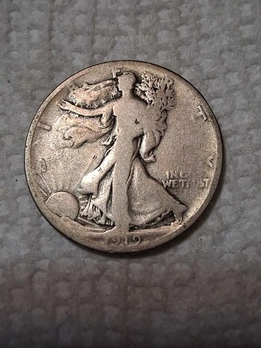 1919 S Walking Liberty Half Dollar In G To VG Condition In My Opinion. #432