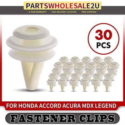 30Pcs 10.5 mm Triple Head Fasteners Trim Panel Retainers for Honda Accord Acura