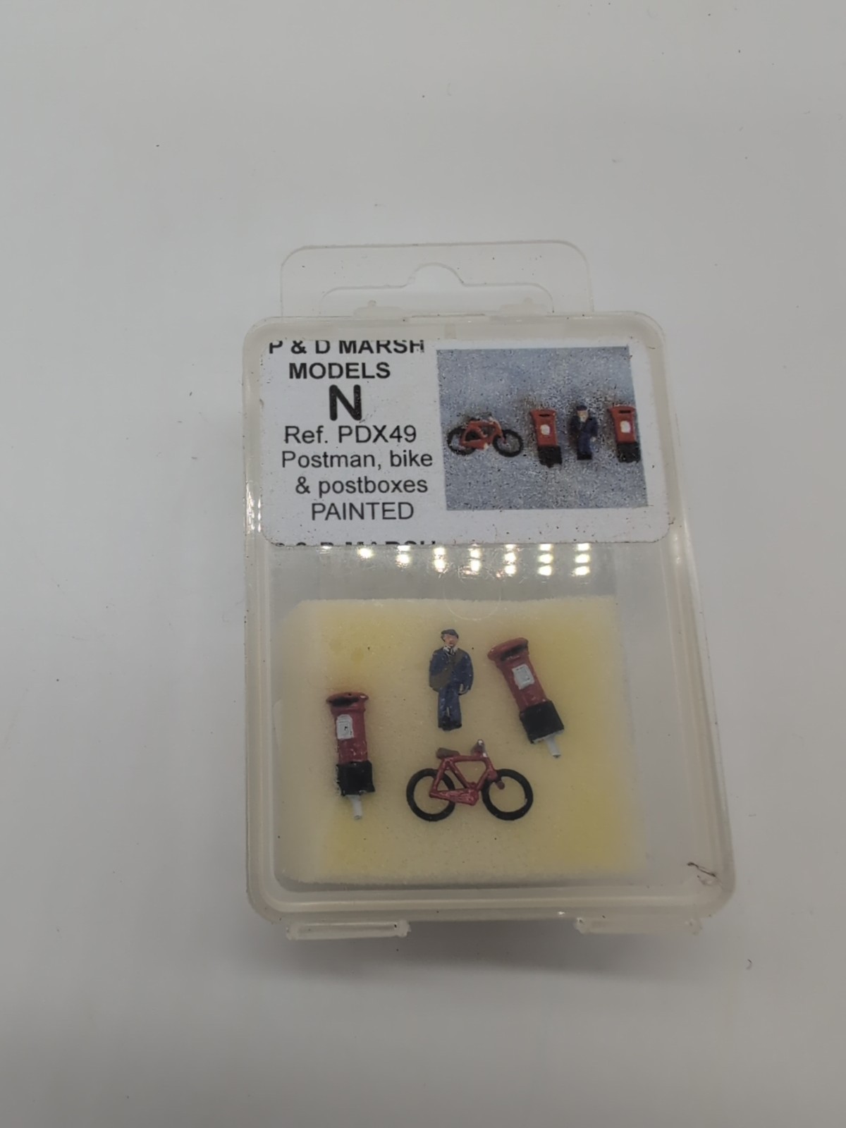 P&D Marsh N Gauge N Scale X49 Postman/bike/post boxes PAINTED & finished