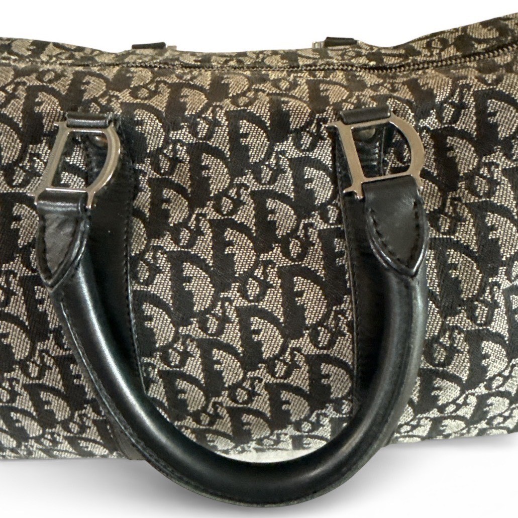 Christian Dior Vintage Black Trotter Boston Bag thumbnail 5