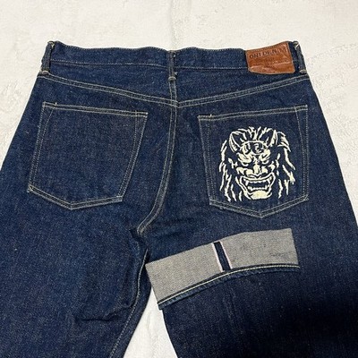 ONI DENIM 288ZR 20oz Secret Denim Regular Straight Oni Face Embroidered W36